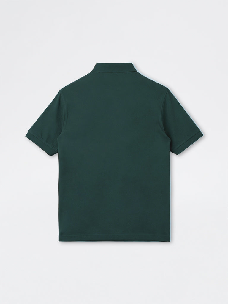 WES Casuals Dark Sage Relaxed-Fit Cotton Polo T-Shirt