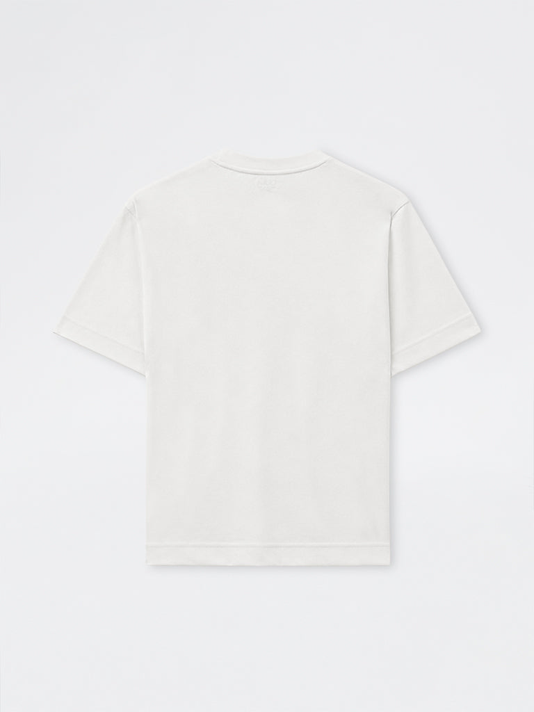 Nuoflexx Off-White Relaxed-Fit Cotton-Blend T-Shirt