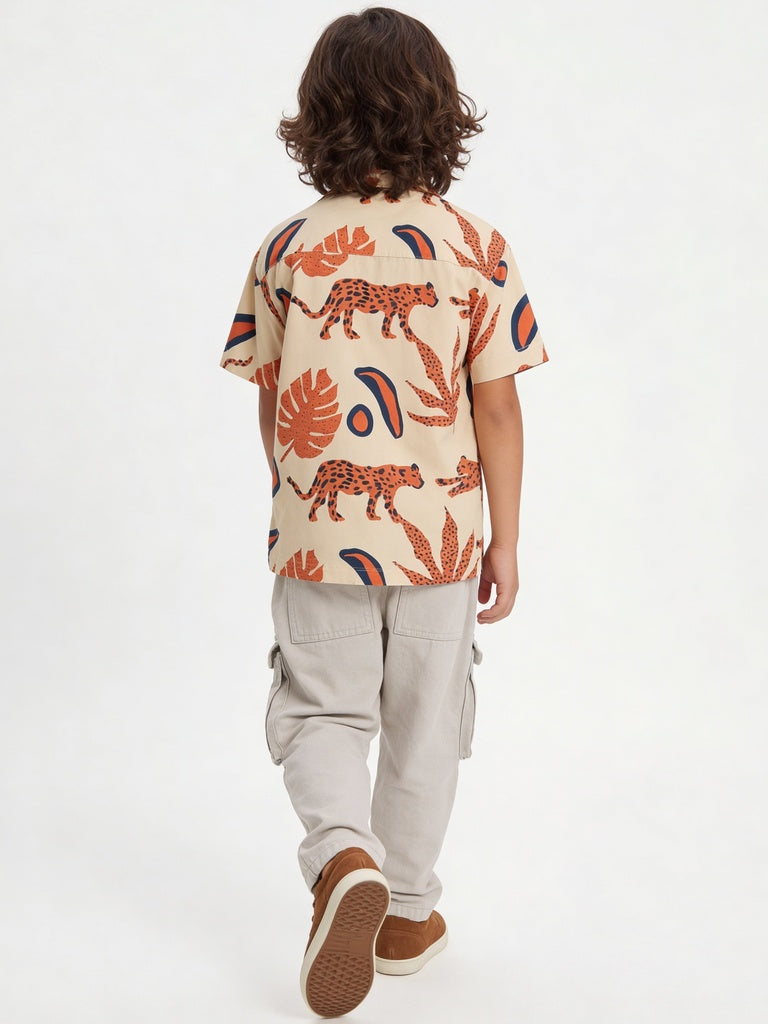 HOP Kids Boys Stone Cargo Pocket Jeans
