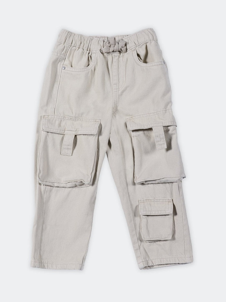 HOP Kids Boys Stone Cargo Pocket Jeans