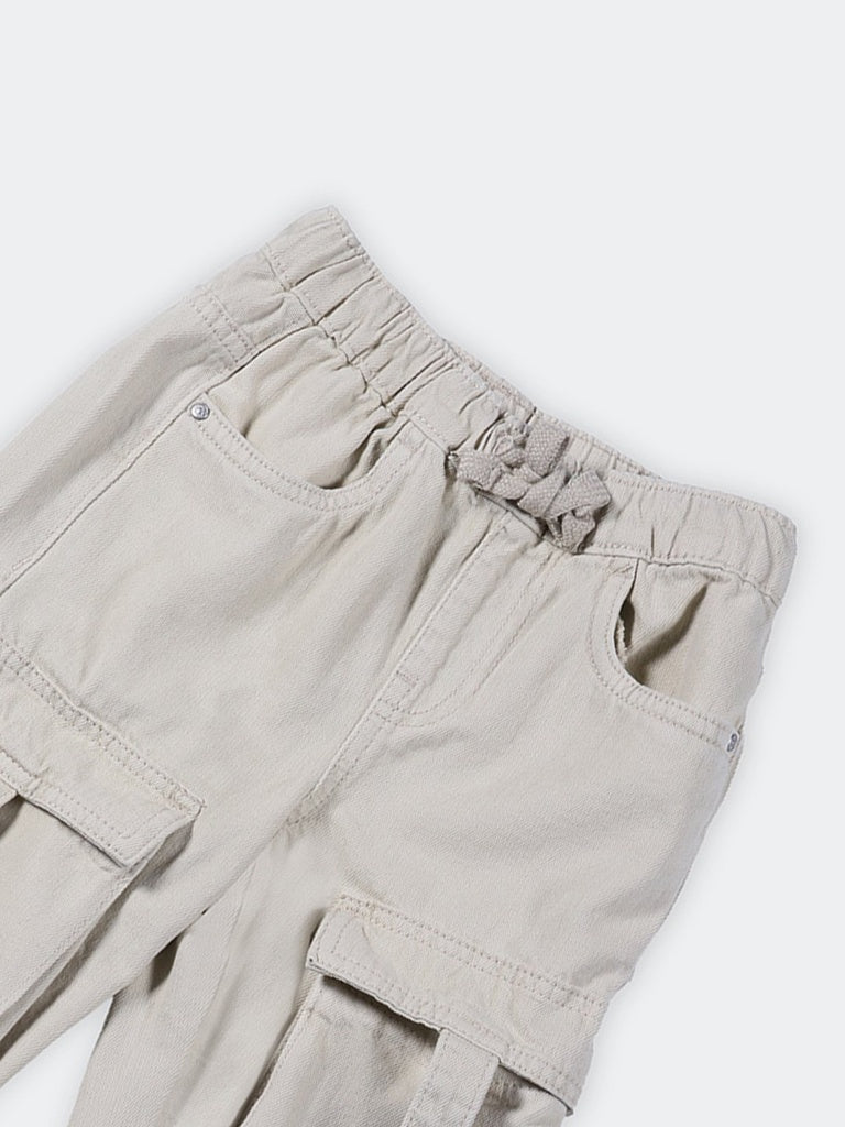HOP Kids Boys Stone Cargo Pocket Jeans