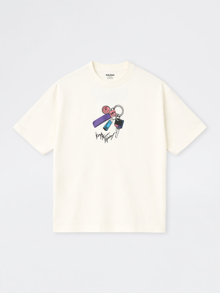 Nuon Off-White Graphic Printed Relaxed-Fit Cotton T-Shirt