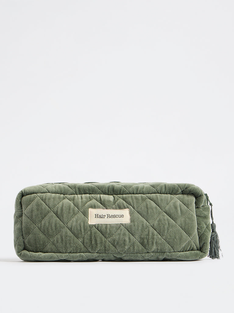 Westside Home Olive Quilted Pouch