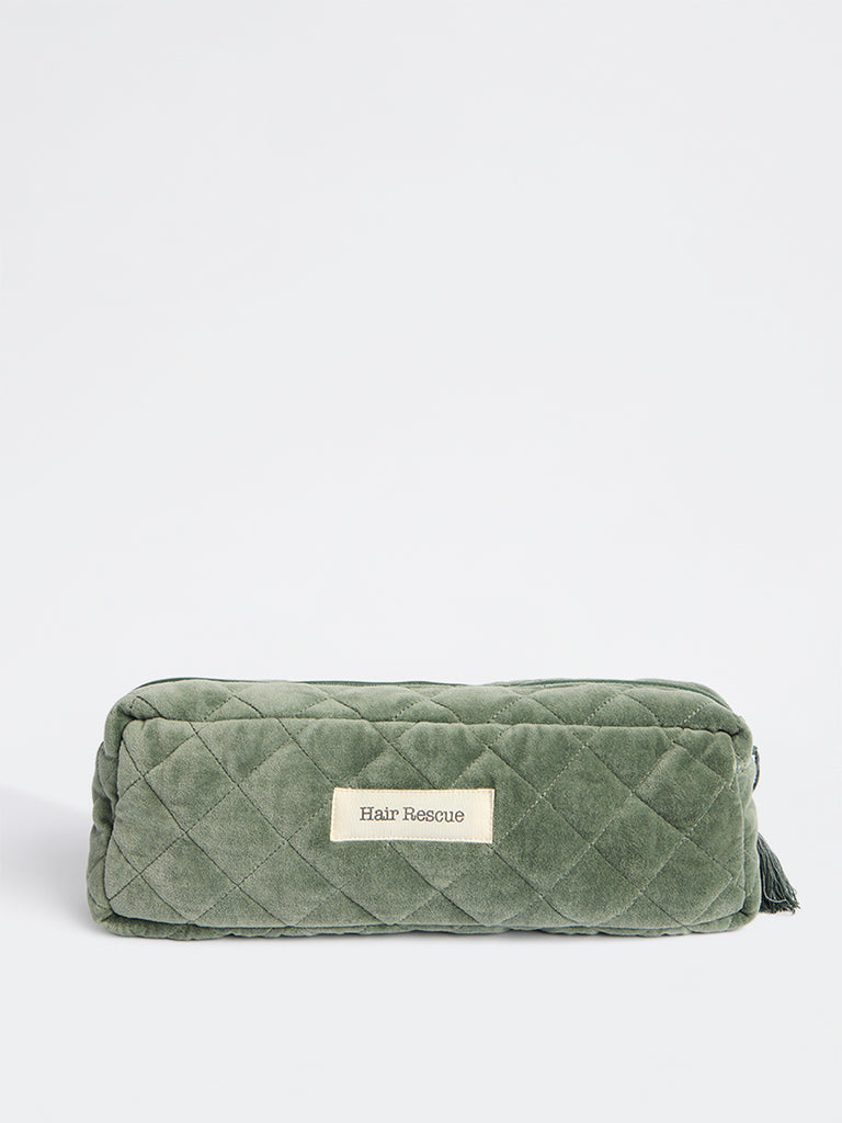 Westside Home Olive Quilted Pouch