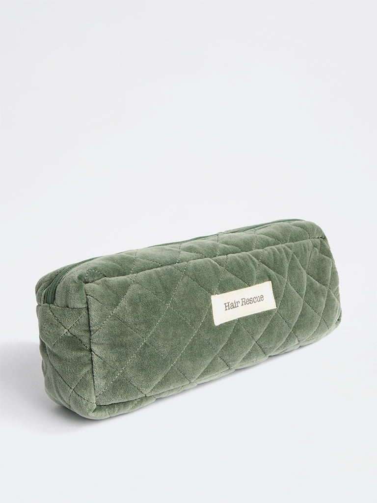 Westside Home Olive Quilted Pouch