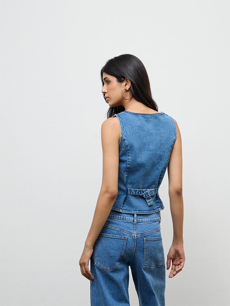 LOV Blue Denim Waistcoat
