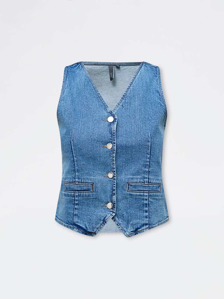 LOV Blue Denim Waistcoat