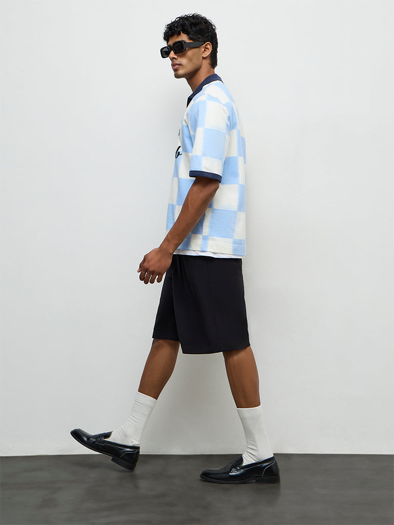 Nuon Black Pleated Relaxed-Fit Shorts