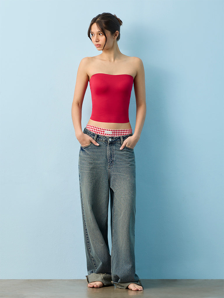 Superstar Red Hidden Bandeau Camisole