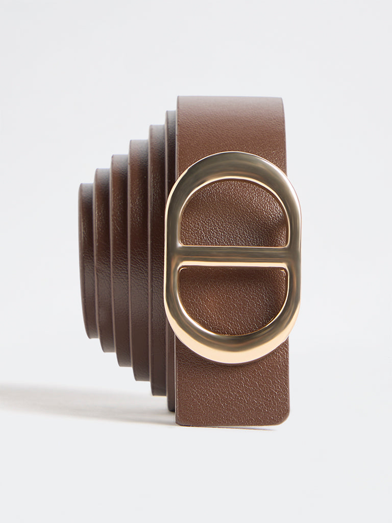 Westside Accessories Brown CD-Buckle Belt