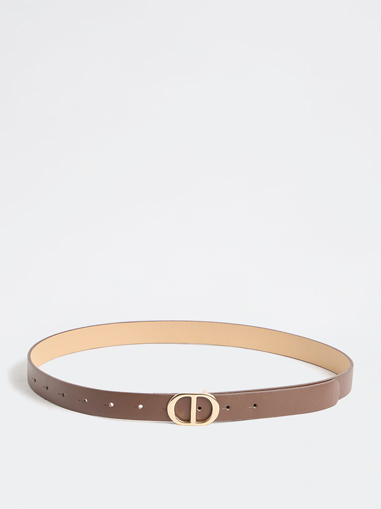 Westside Accessories Brown CD-Buckle Belt