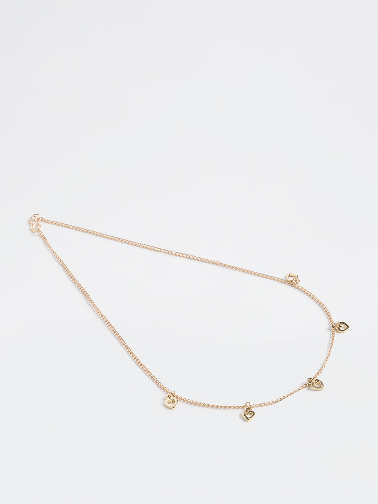 Westside Accessories Gold Heart Multicharm Necklace