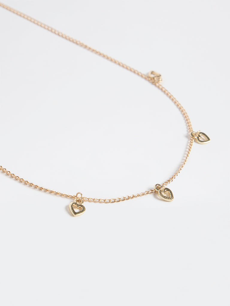 Westside Accessories Gold Heart Multicharm Necklace