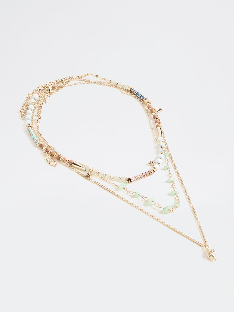 Westside Accessories Multi-Coloured Beaded Statement Necklaces - Pack of 3