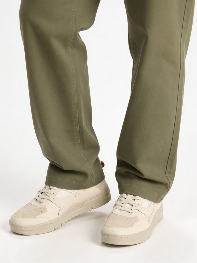 SOLEPLAY Off-White Perforated Lace-Up Sneakers