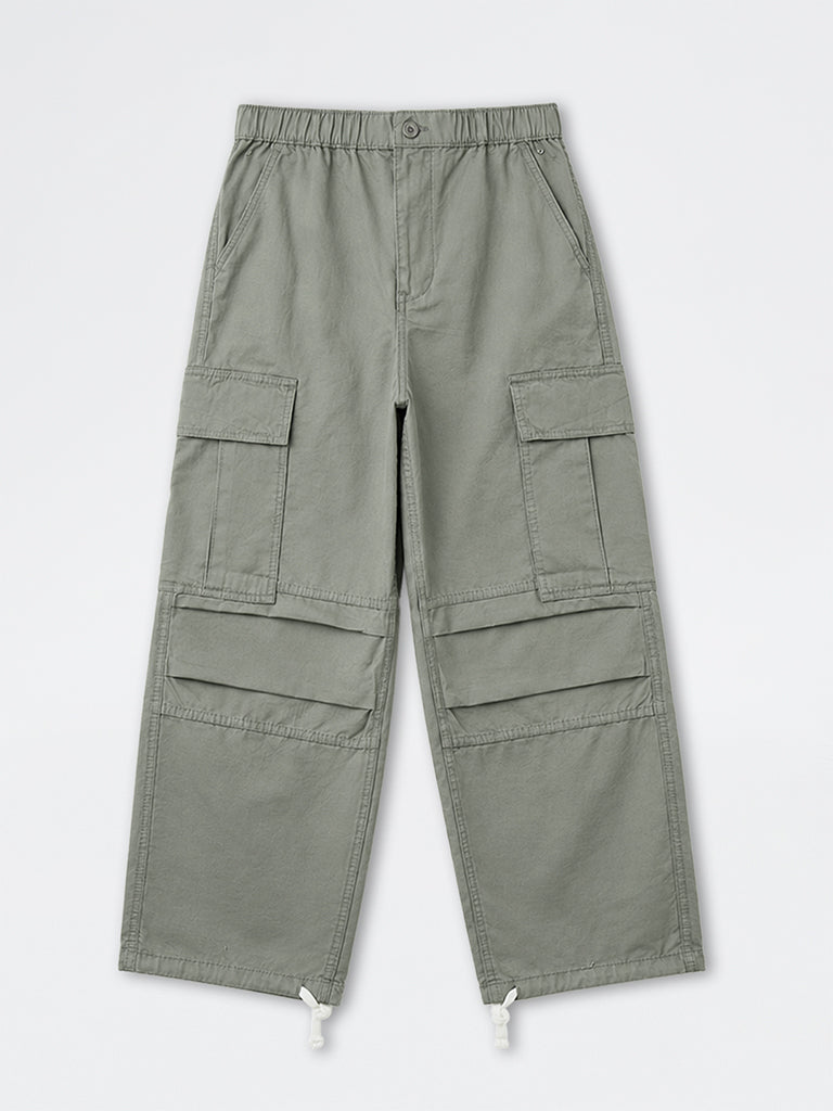 Nuon Sage Baggy-Fit Mid-Rise Cotton Cargo Pants
