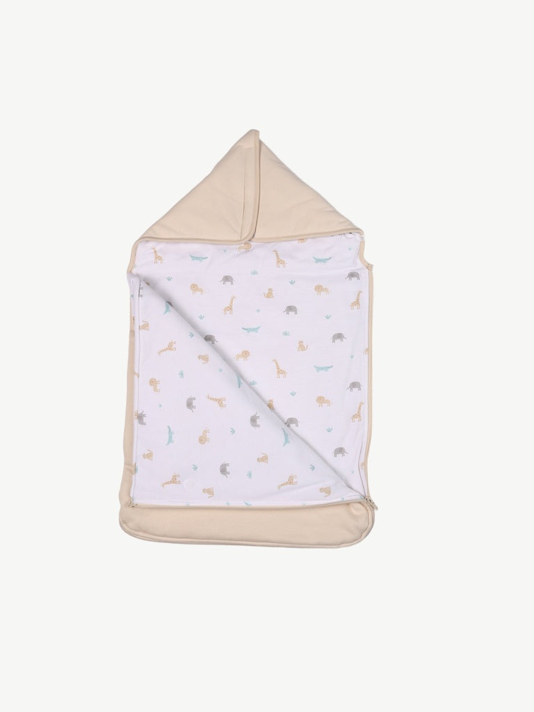 HOP Baby Boys Beige Cotton Baby Sleeping Bag