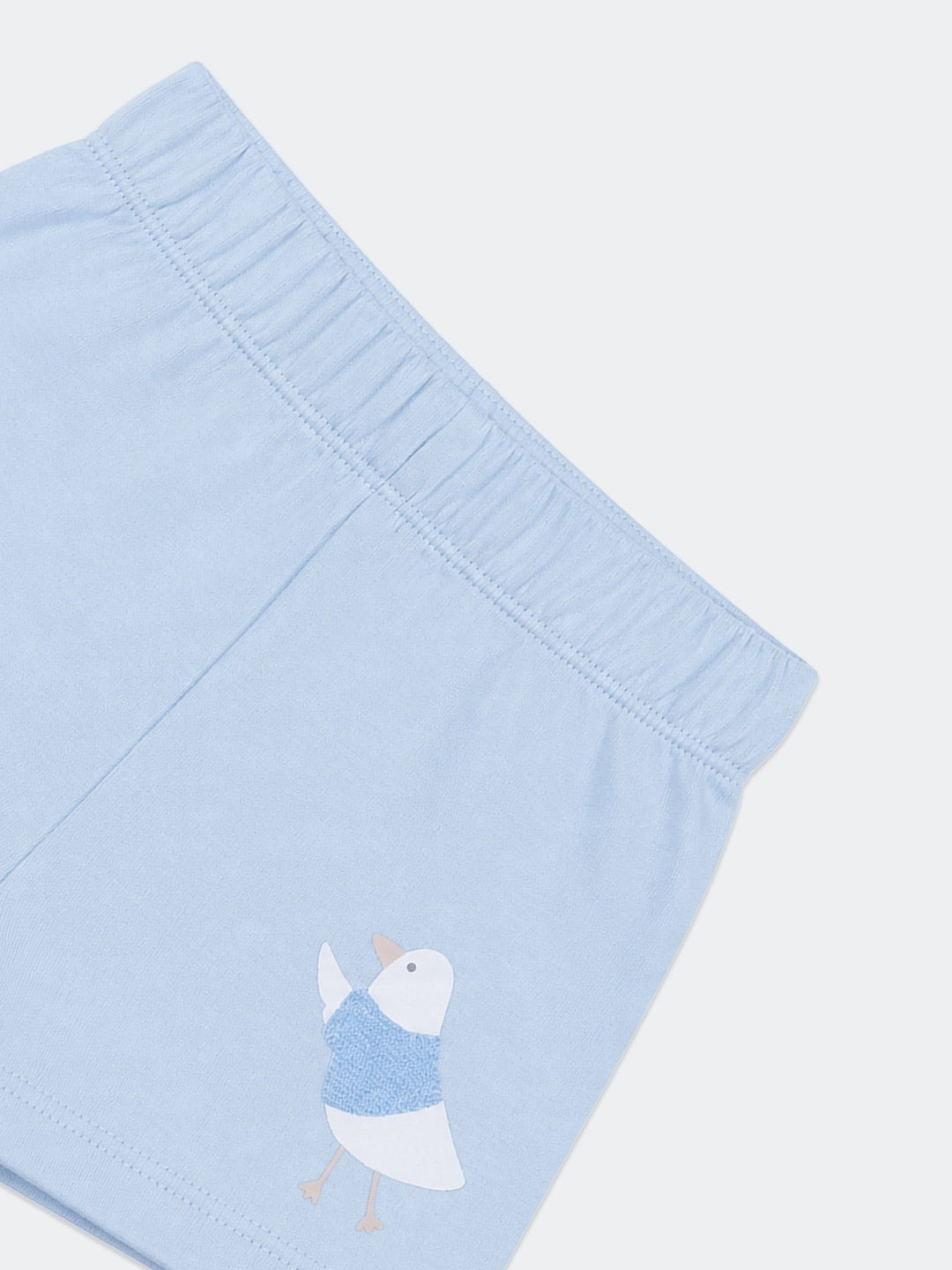 HOP Baby Boys Blue Printed Cotton Shorts