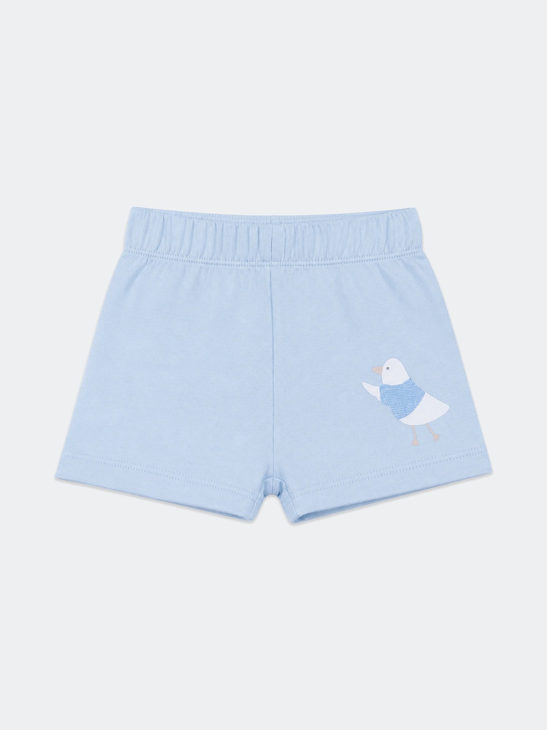 HOP Baby Boys Blue Printed Cotton Shorts