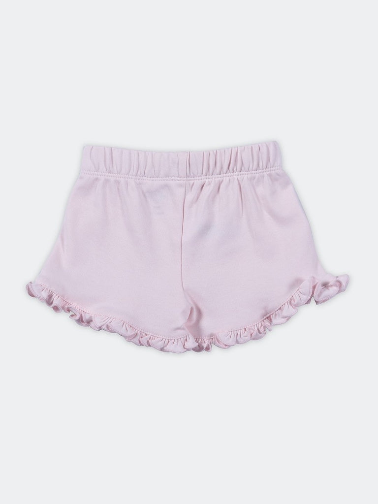 HOP Baby Girls Multi-Colored Rabbit Printed Cotton Shorts