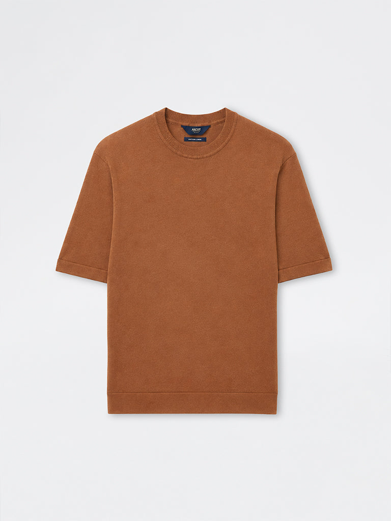 Ascot Orange Relaxed-Fit Cotton-Blend T-Shirt