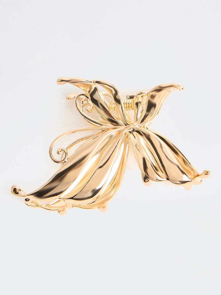 Westside Accessories Gold Butterfly Claw Clip