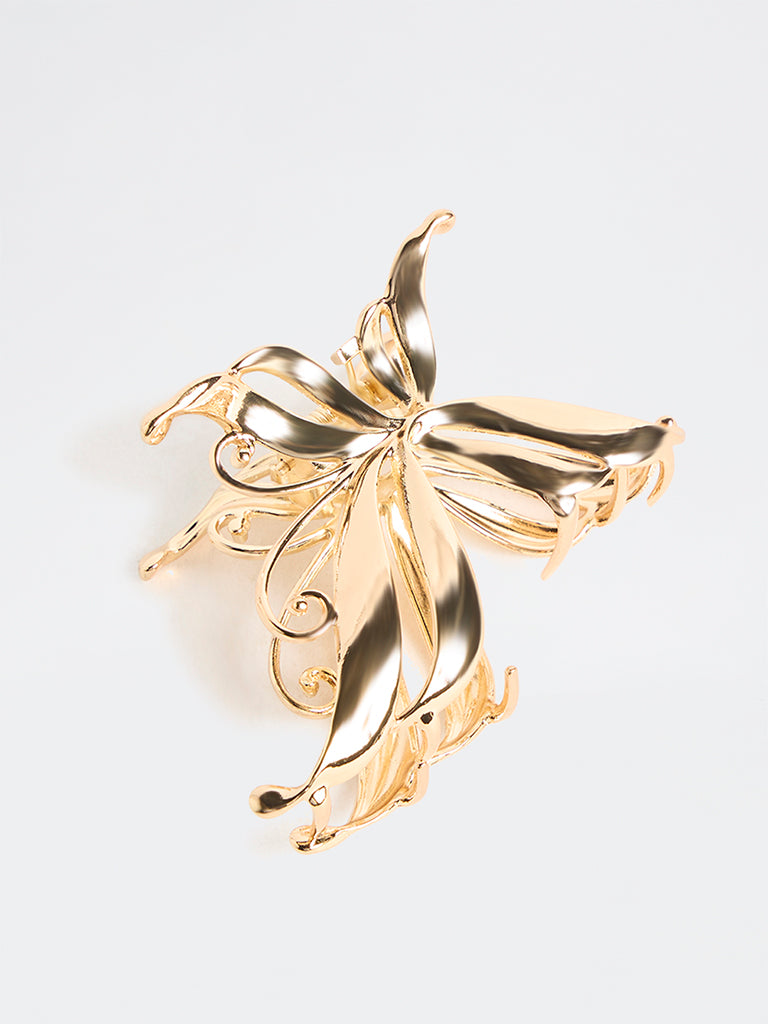 Westside Accessories Gold Butterfly Claw Clip