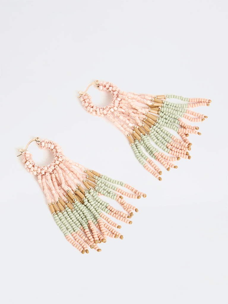 Westside Accessories Multicolour Beaded Dangler Earrings