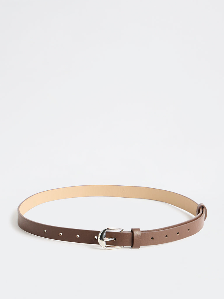 Westside Accessories Dark Brown Buckle Belt