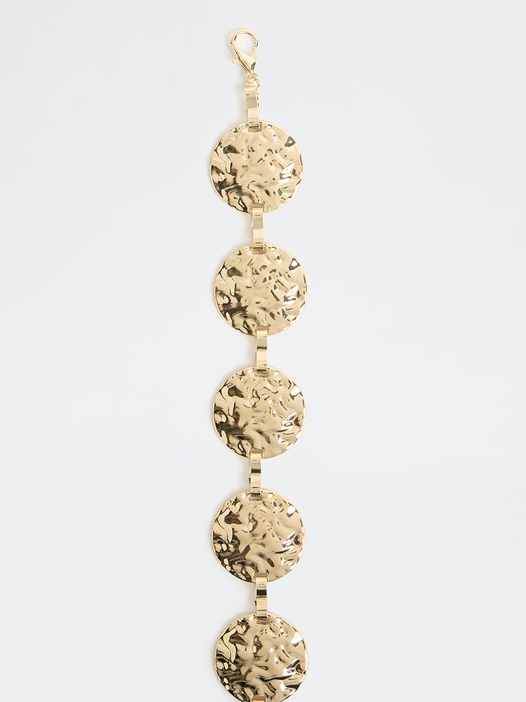 Westside Accessories Gold Hammered Coin Belt