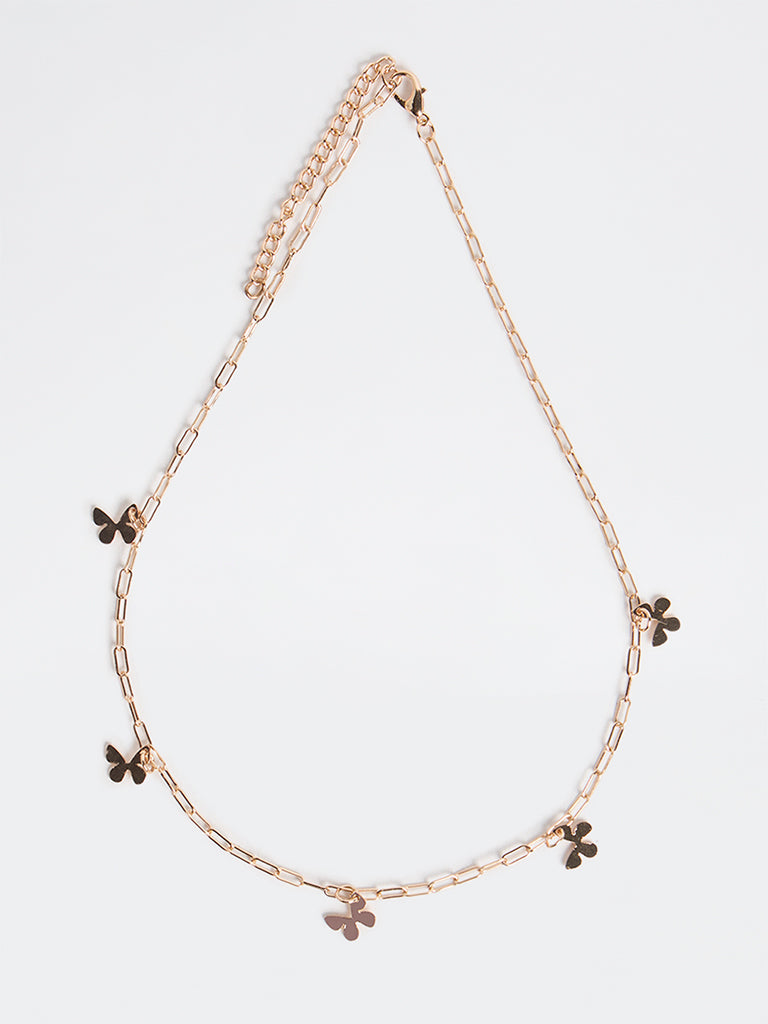 Westside Accessories Gold Butterfly Charm Necklace