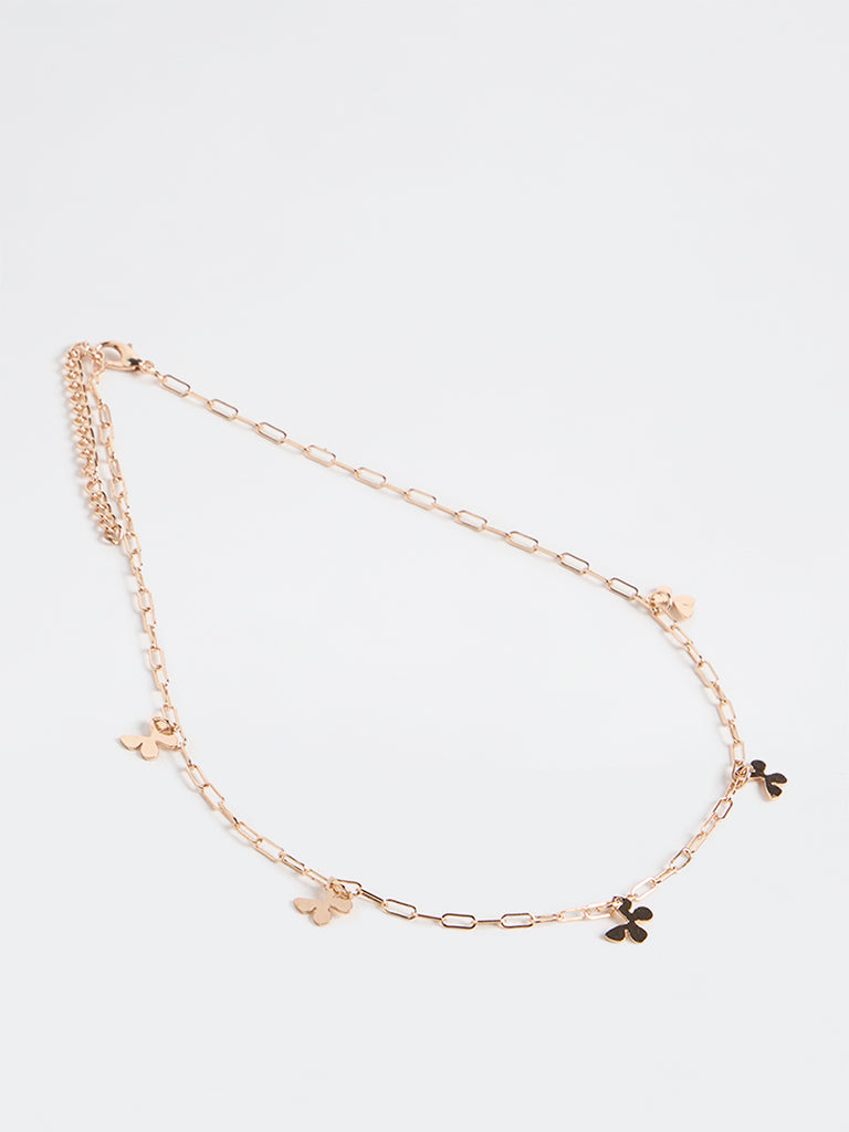Westside Accessories Gold Butterfly Charm Necklace