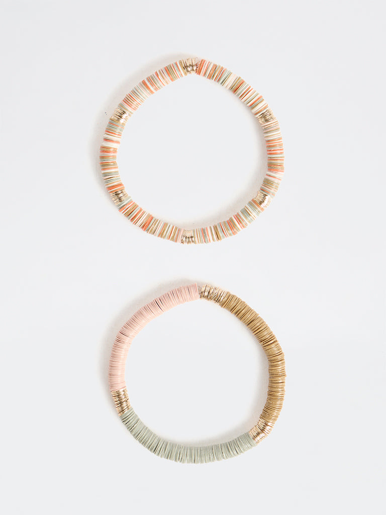 Westside Accessories Multicoloured Beaded Elastic Bracelets