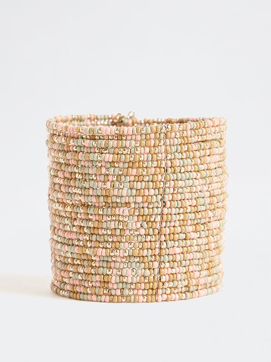 Westside Accessories Multi Color Beaded Cuff