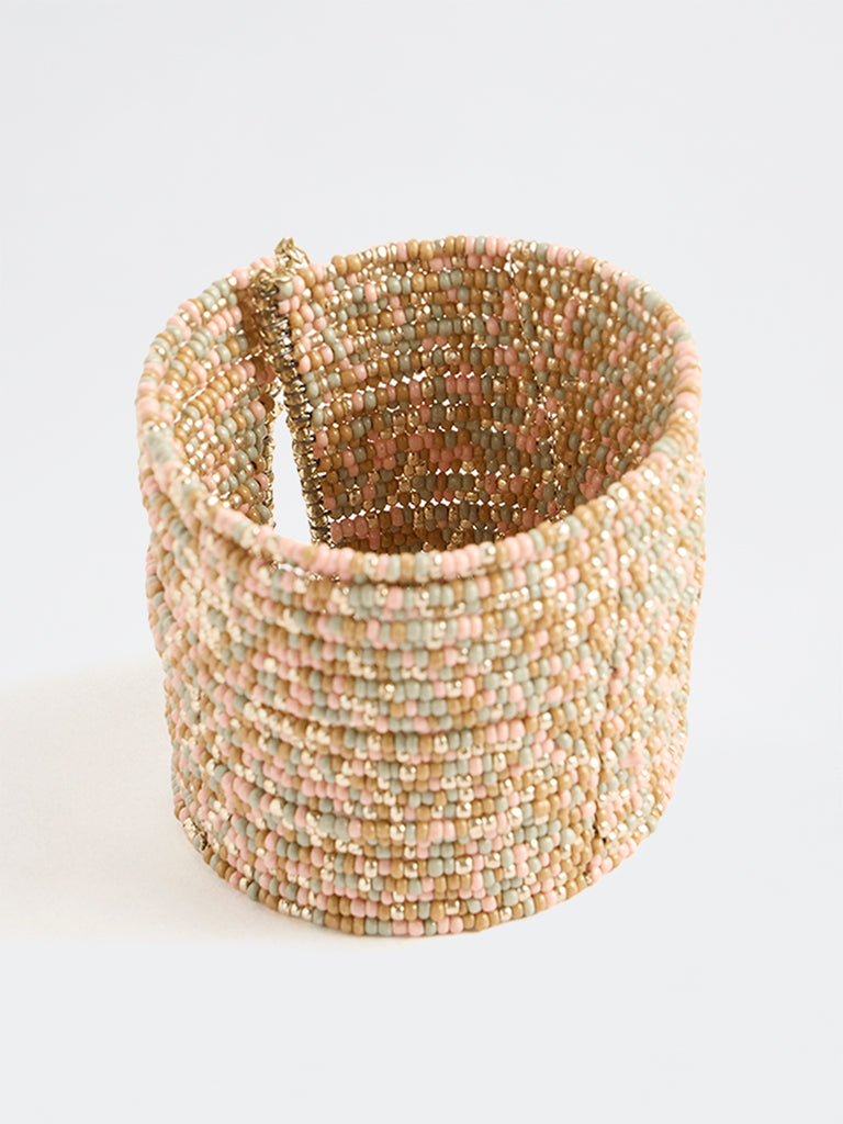 Westside Accessories Multi Color Beaded Cuff