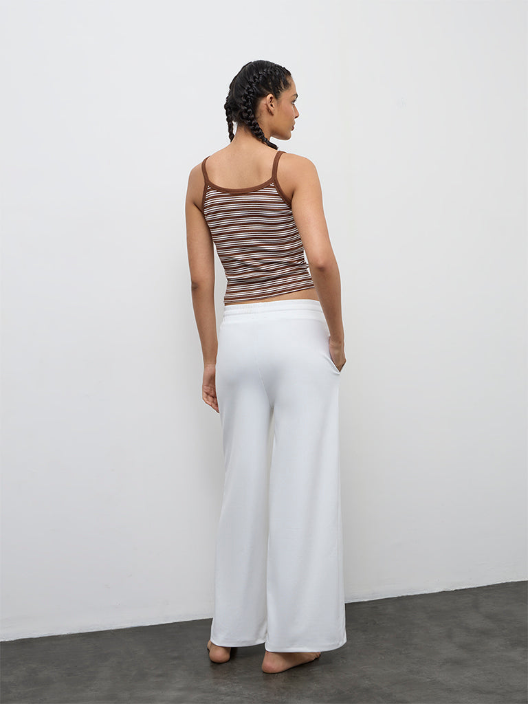 Nuoflexx Off-White High-Rise Track Pants