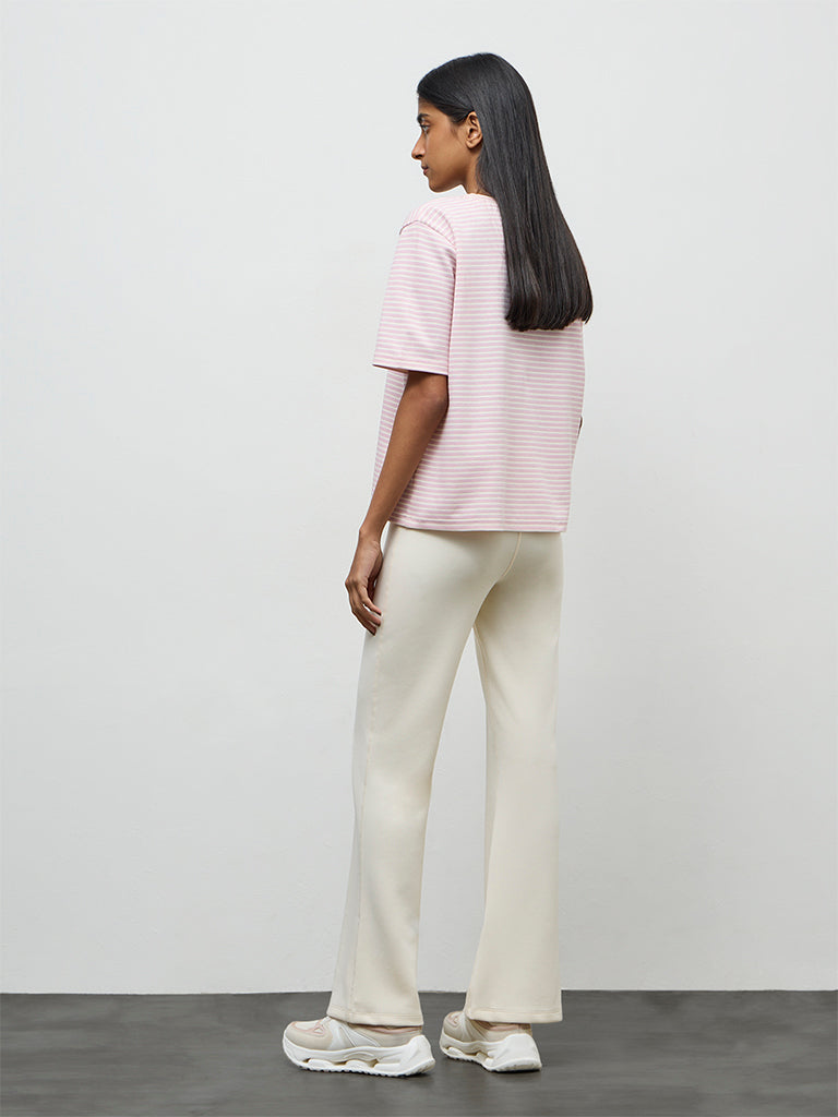 Nuoflexx Cream High-Rise Pants