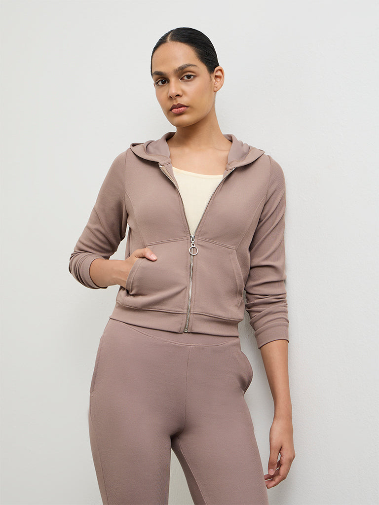 Nuoflexx Dusty Brown Hooded Jacket