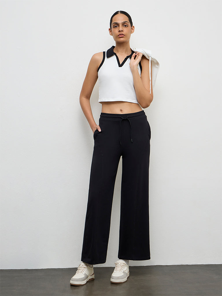 Nuoflexx White Cotton-Blend Top