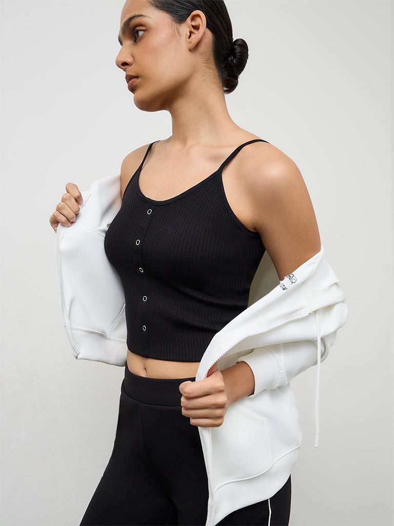 Nuoflexx Black Ribbed Top