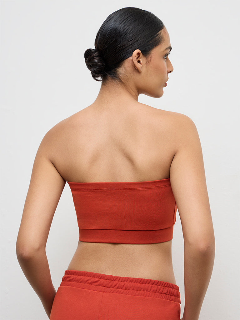 Nuoflexx Red Cotton-Blend Tube Top
