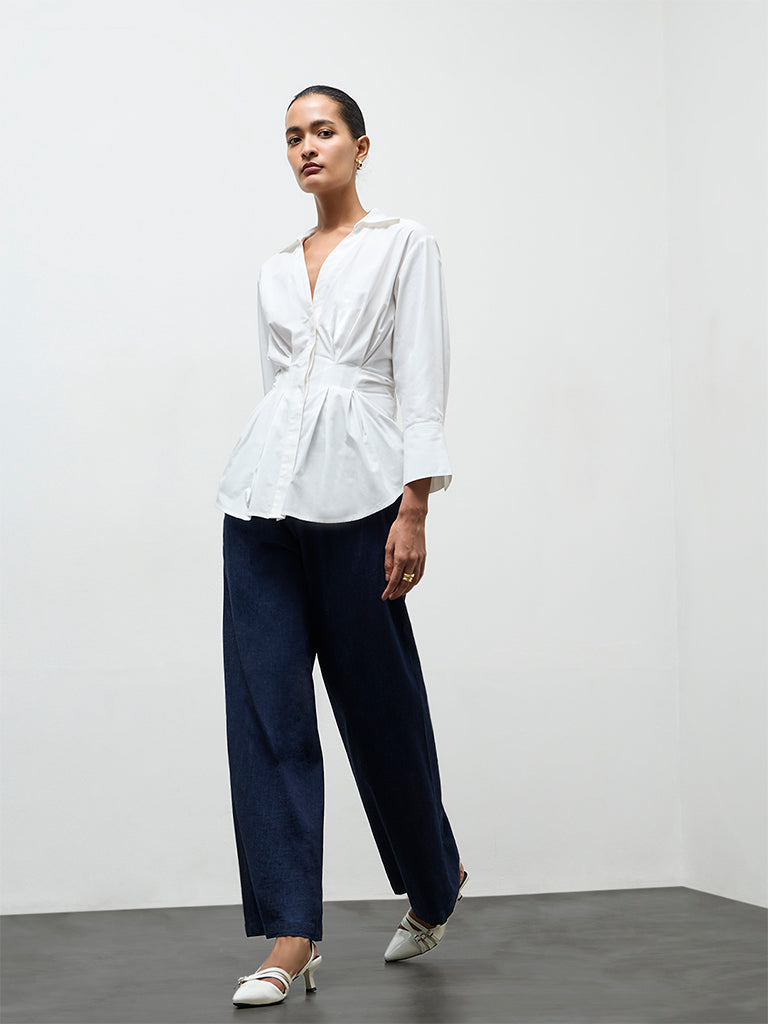 Wardrobe White Cotton Shirt
