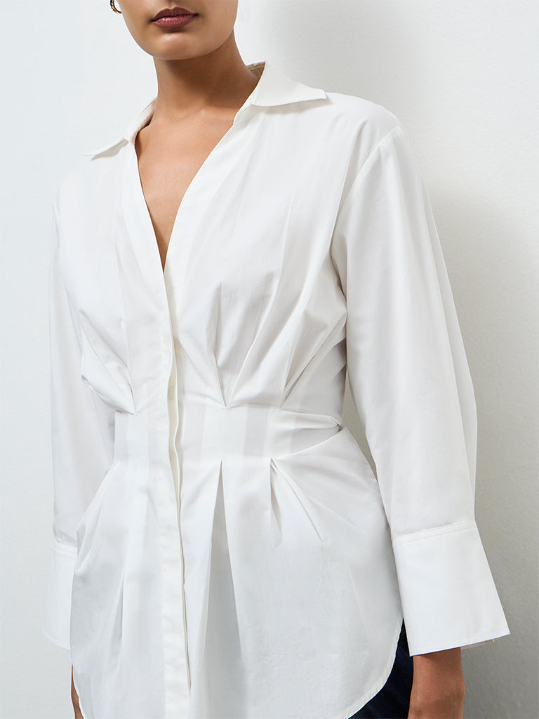 Wardrobe White Cotton Shirt