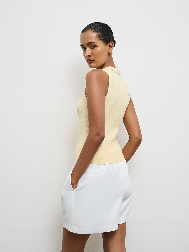 Wardrobe Light Yellow Ribbed Top