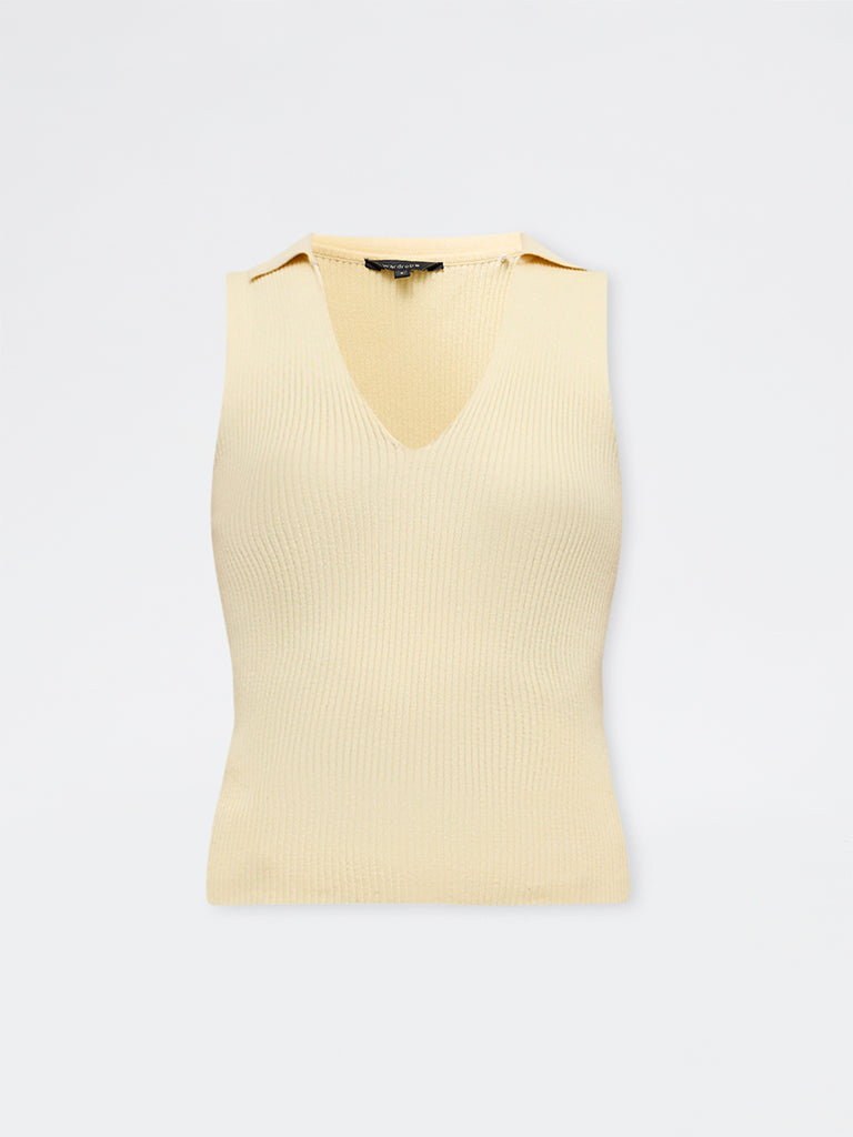 Wardrobe Light Yellow Ribbed Top