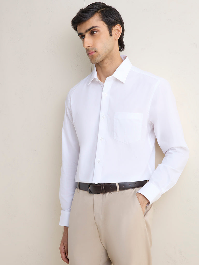 WES Formals Pink Checkered Relaxed-Fit Cotton Shirt