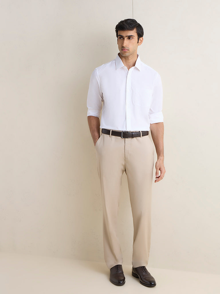 WES Formals Pink Checkered Relaxed-Fit Cotton Shirt