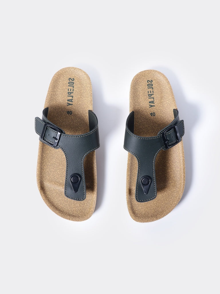 SOLEPLAY Olive Thong Slides