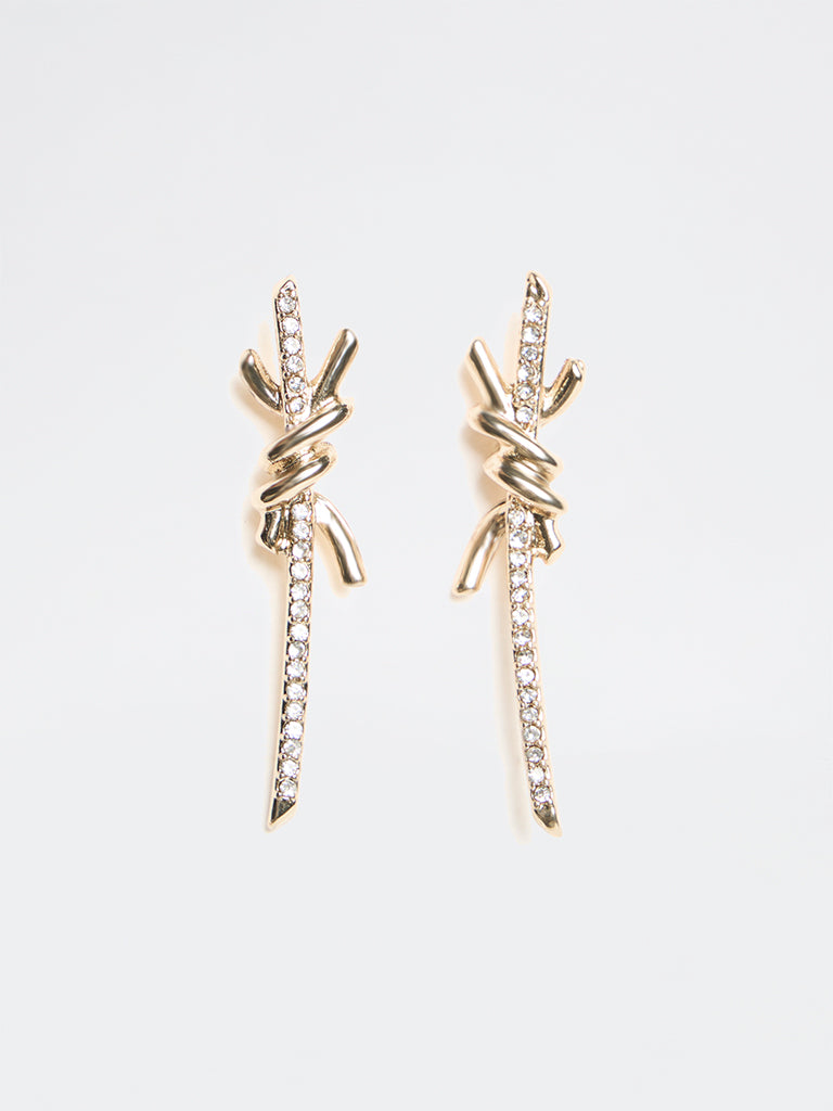 Westside Accessories Gold Knot Stud Earrings