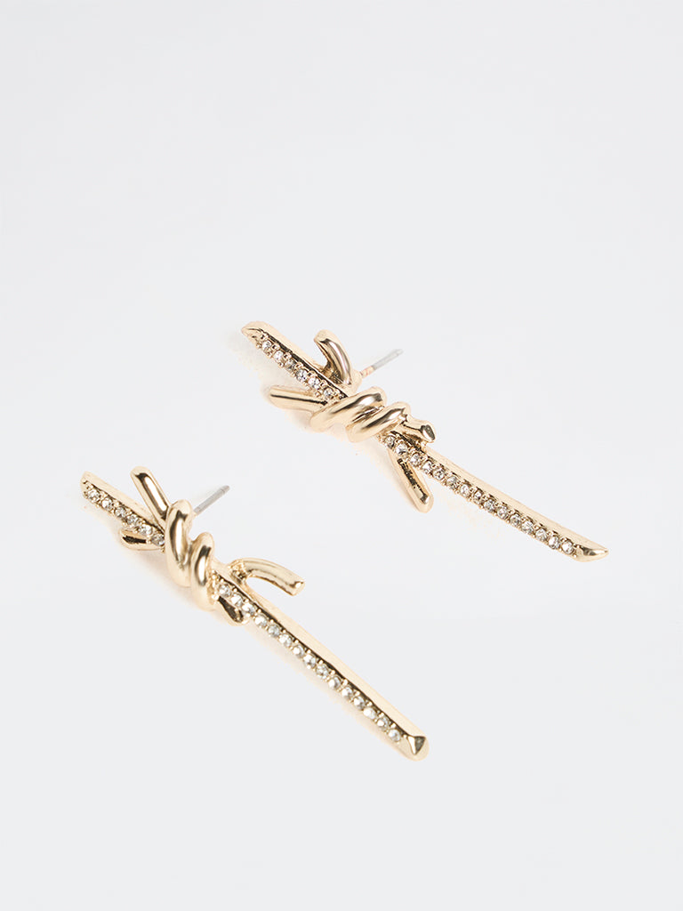 Westside Accessories Gold Knot Stud Earrings